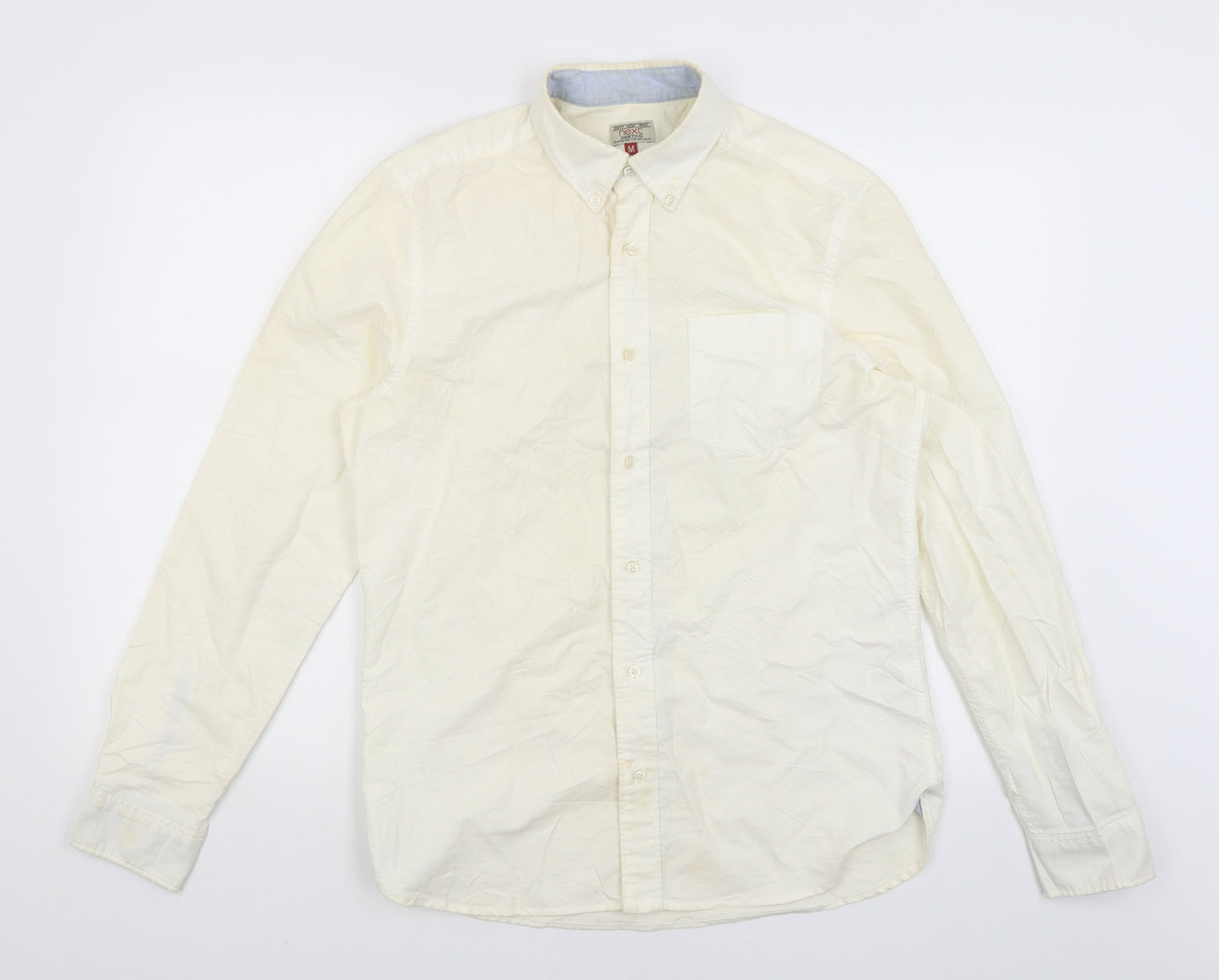 NEXT Mens Ivory    Dress Shirt Size M