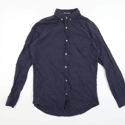 Brunswick Garments Mens Blue    Button-Up Size S