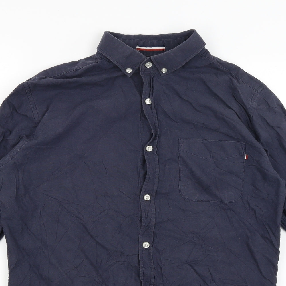 Brunswick Garments Mens Blue    Button-Up Size S