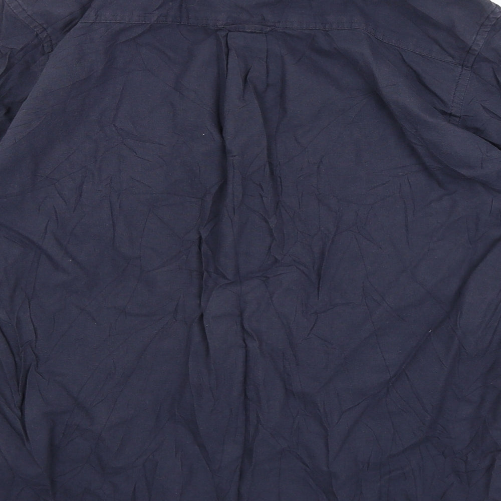 Brunswick Garments Mens Blue    Button-Up Size S