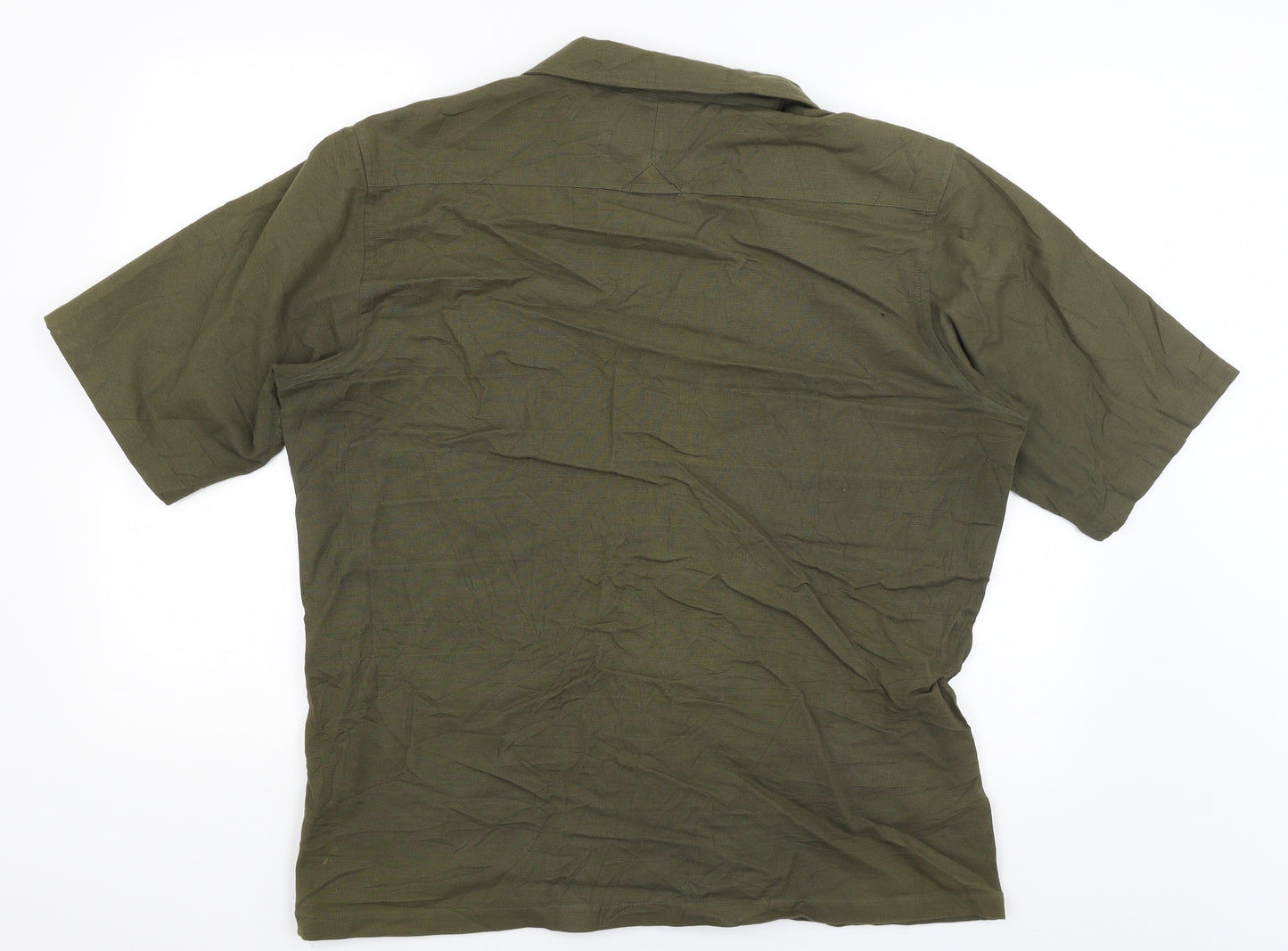 White Womens Green   Basic Button-Up Size 6