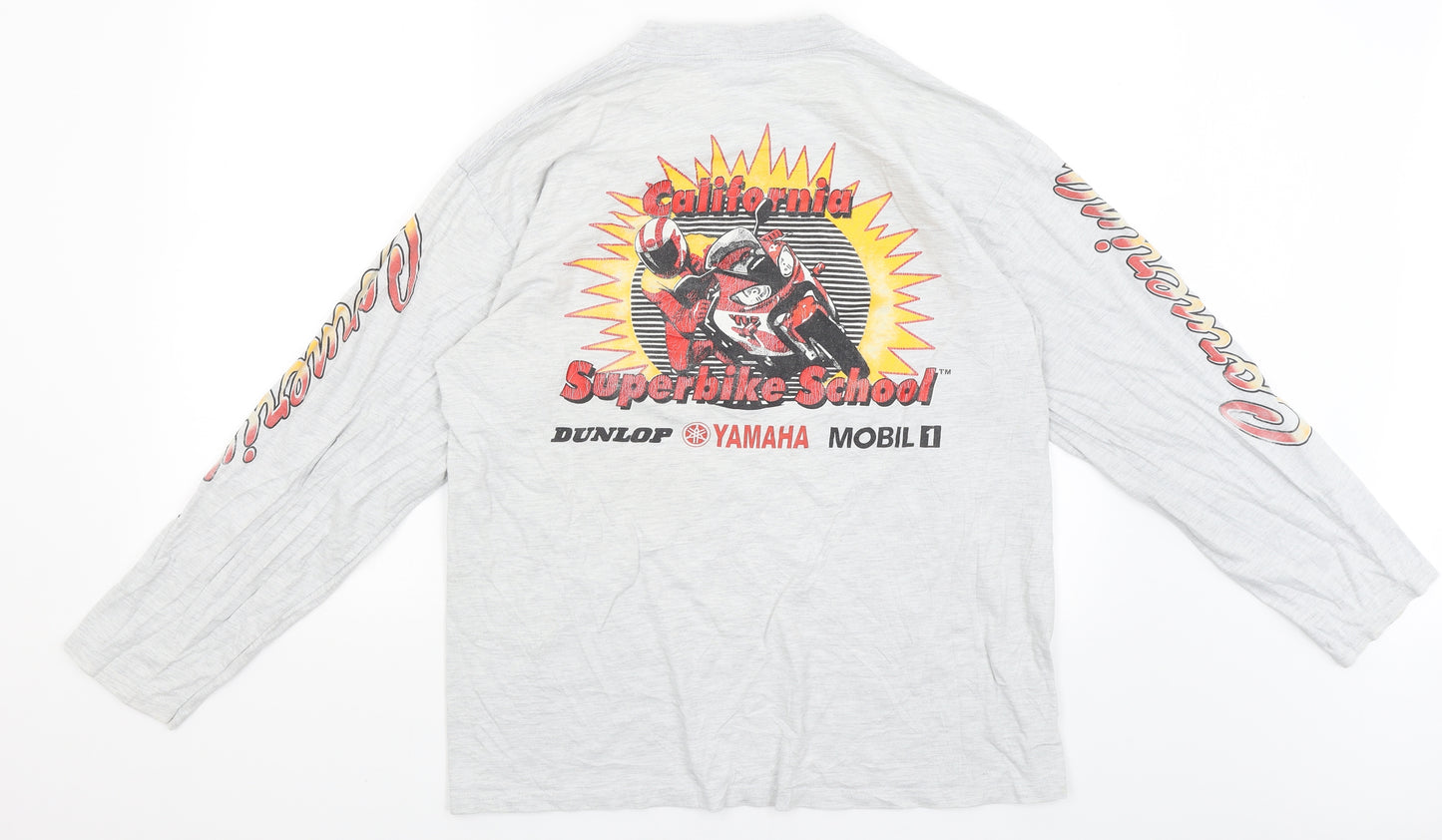 Gildan Mens Grey    T-Shirt Size L  - California Bikes