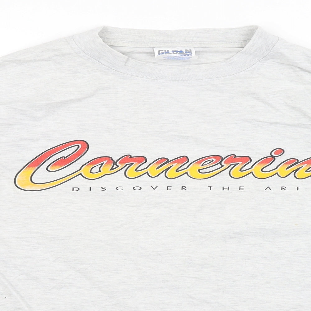 Gildan Mens Grey    T-Shirt Size L  - California Bikes