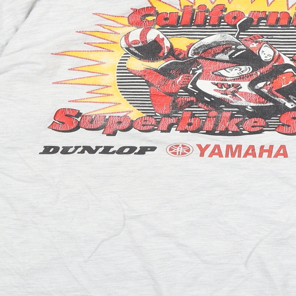 Gildan Mens Grey    T-Shirt Size L  - California Bikes