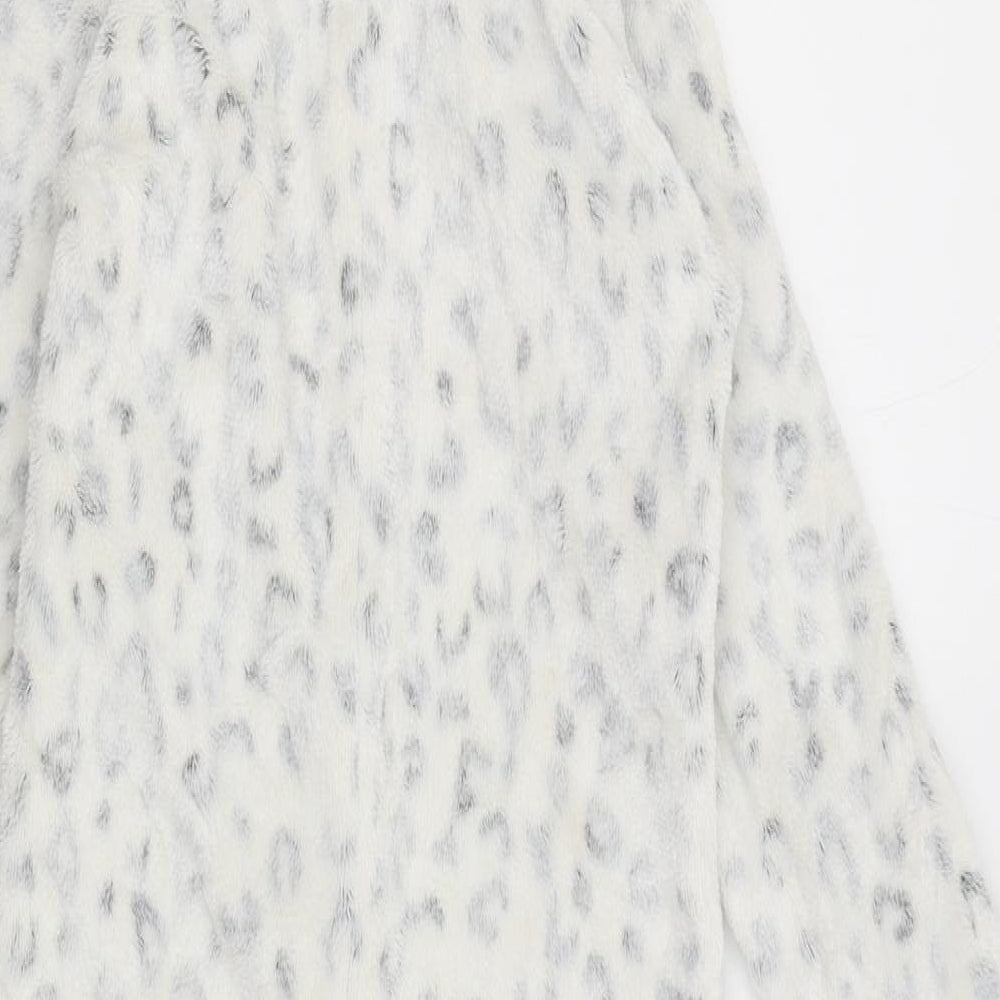 George Girls White Animal Print  Top One Piece Size 4-5 Years
