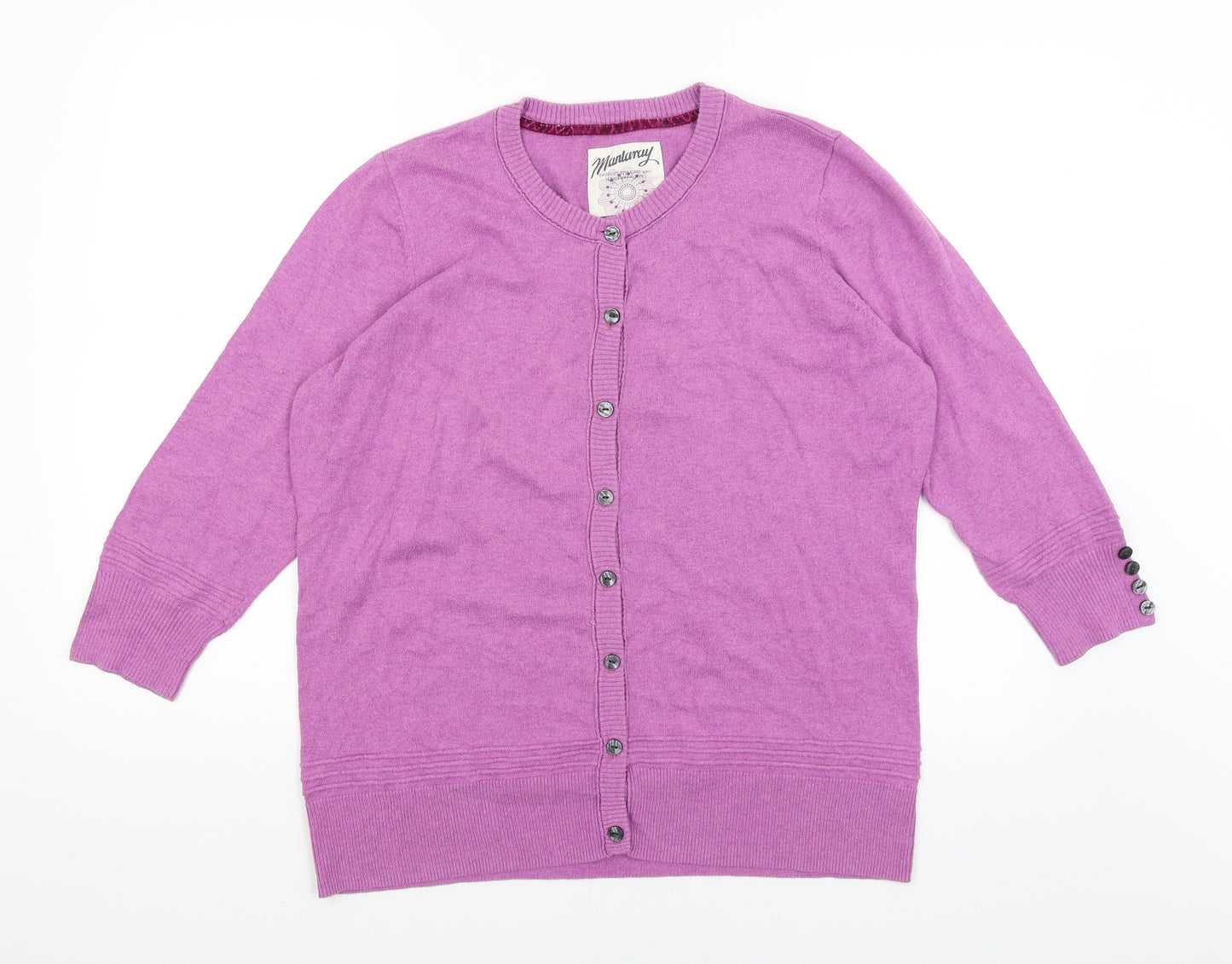 Mantaray Womens Purple   Cardigan Jumper Size 20