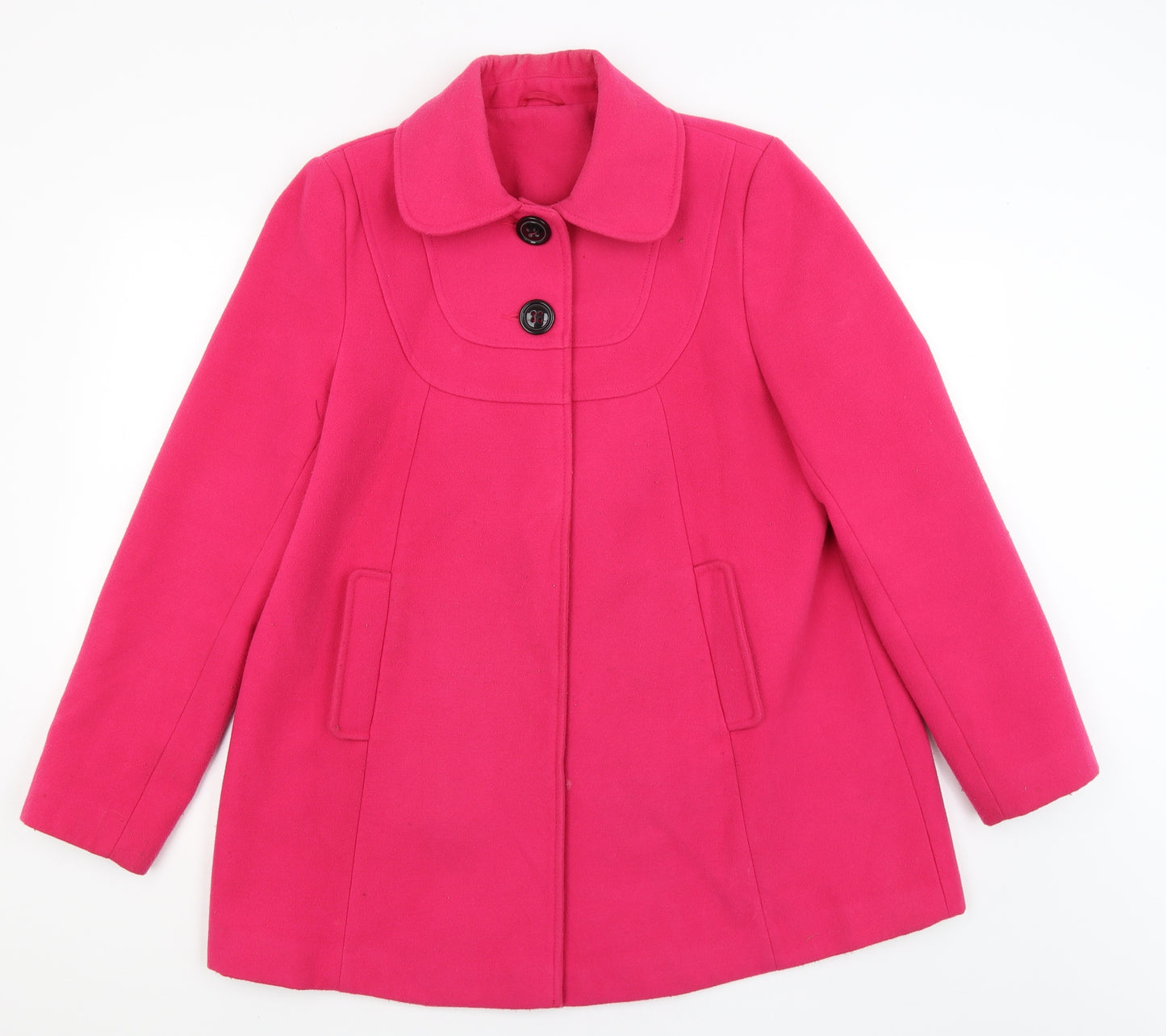 F&F Womens Pink   Overcoat Coat Size 14