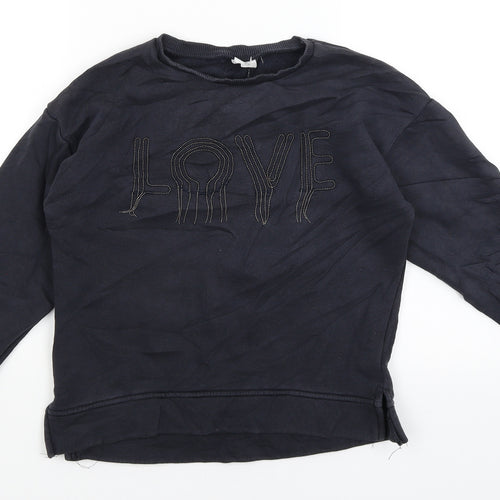 Zara Kids Girls Blue   Pullover Jumper Size 10 Years  - Love