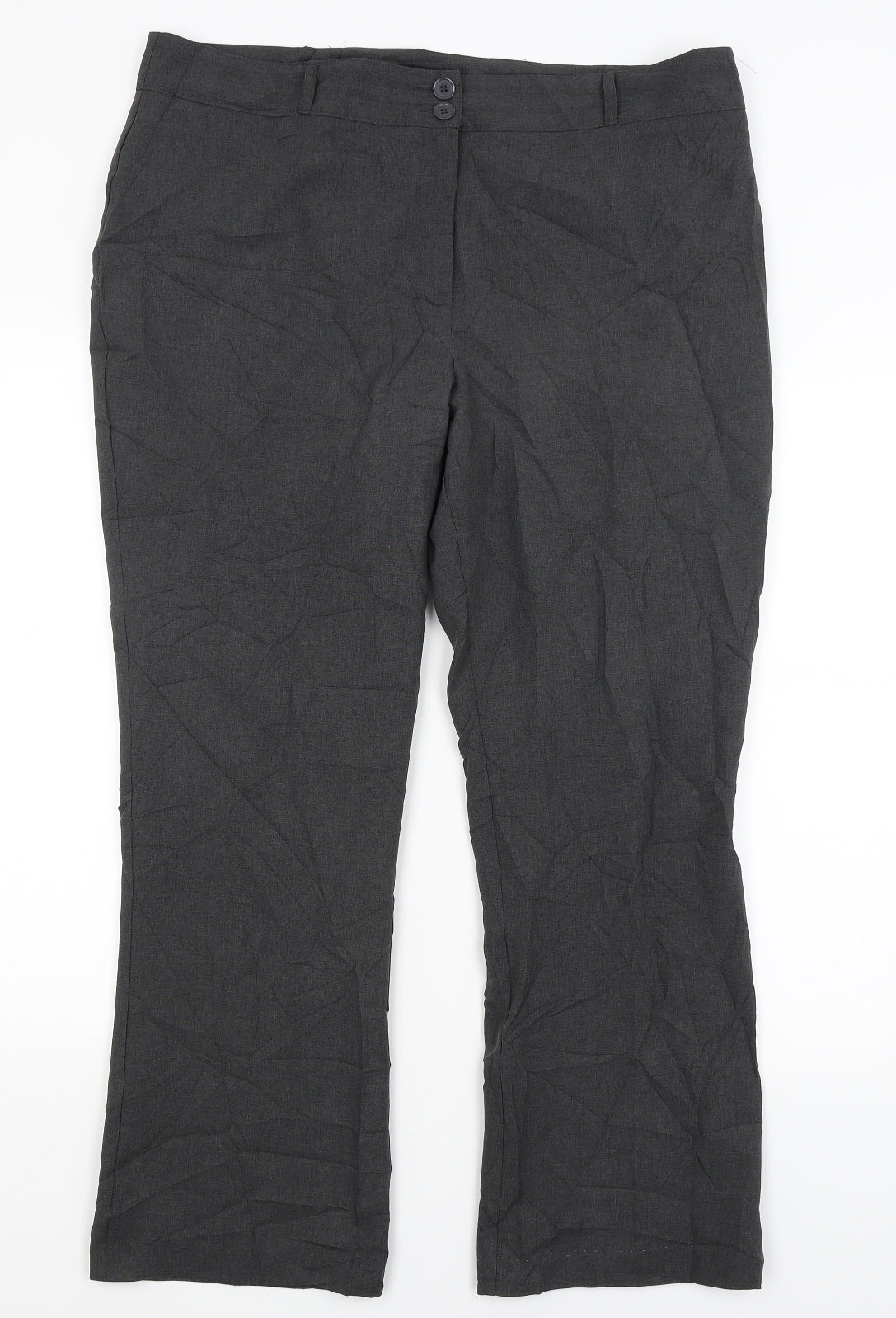 Papaya Womens Grey   Trousers  Size 18 L28 in