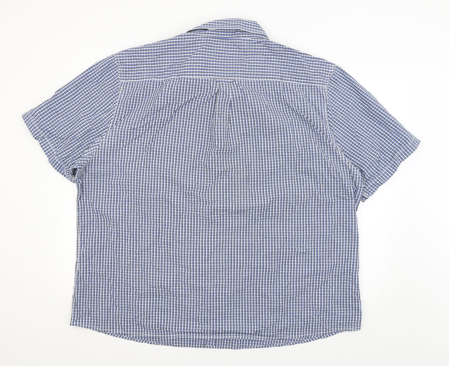 Maine Mens Blue Check   Button-Up Size 2XL