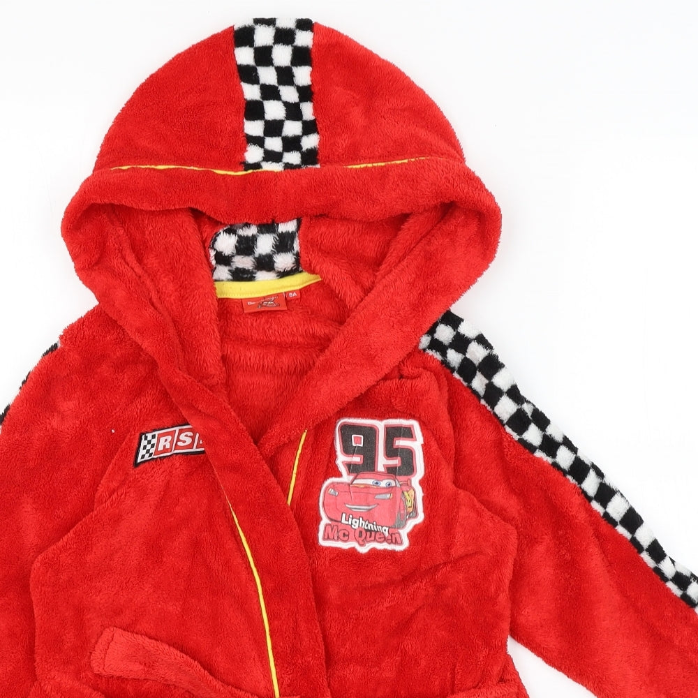 Disney Boys Red Solid   Gown Size 6 Years  - Cars