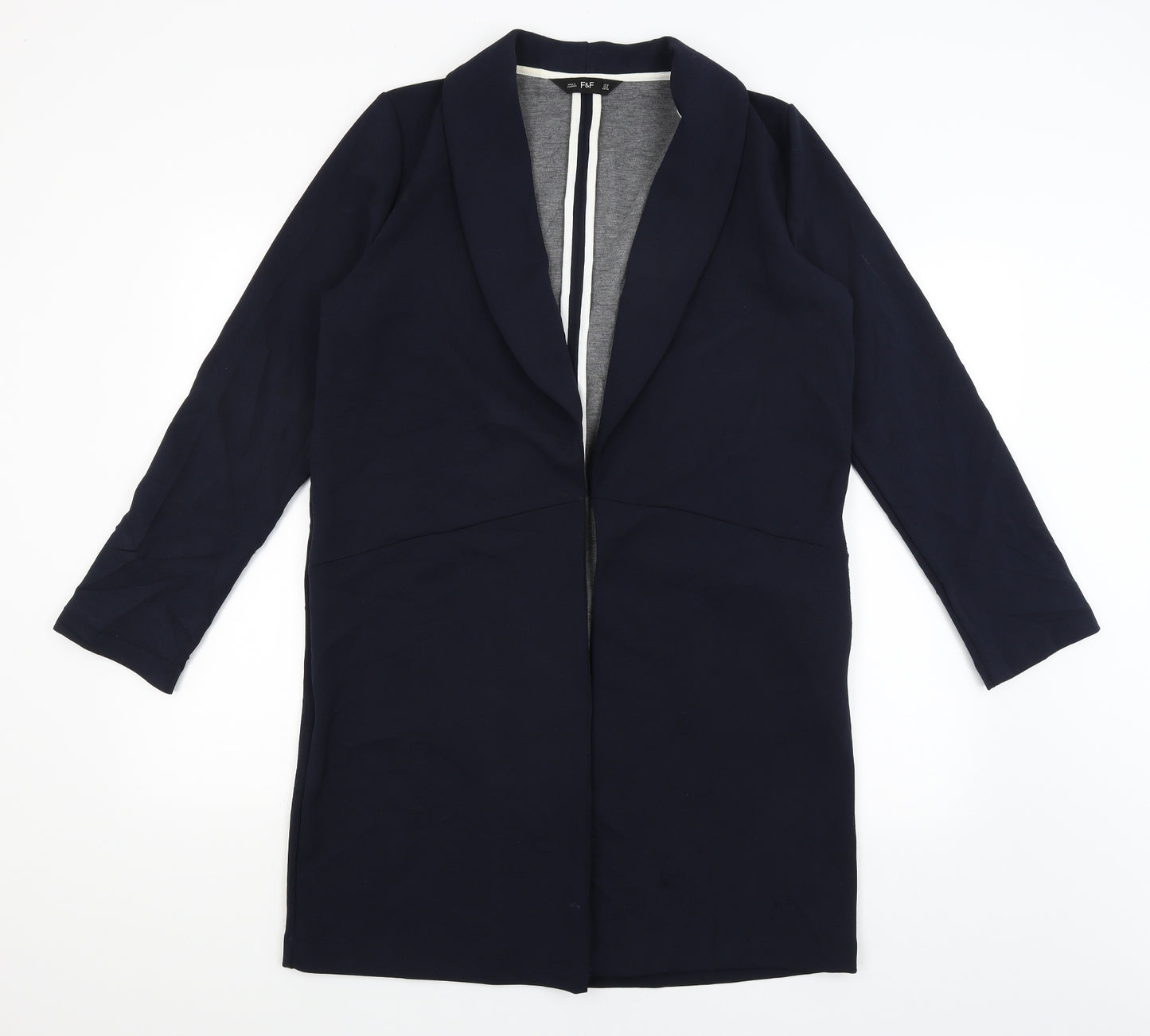 F&F Womens Blue   Overcoat Coat Size 12