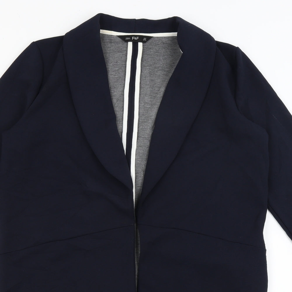 F&F Womens Blue   Overcoat Coat Size 12