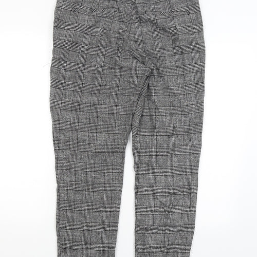 H&M Womens Grey Plaid  Trousers  Size 14 L25.5 in