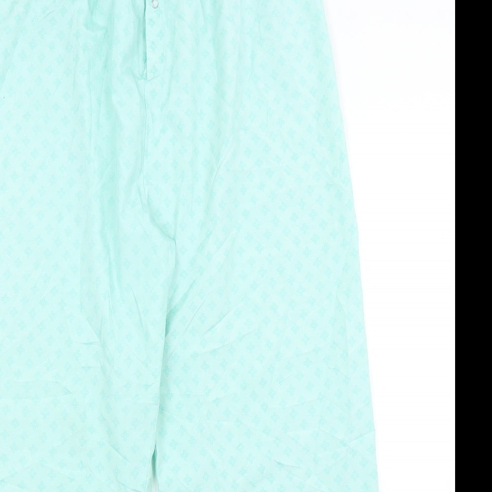 Preworn Womens Blue Solid  Capri Pyjama Pants Size 16