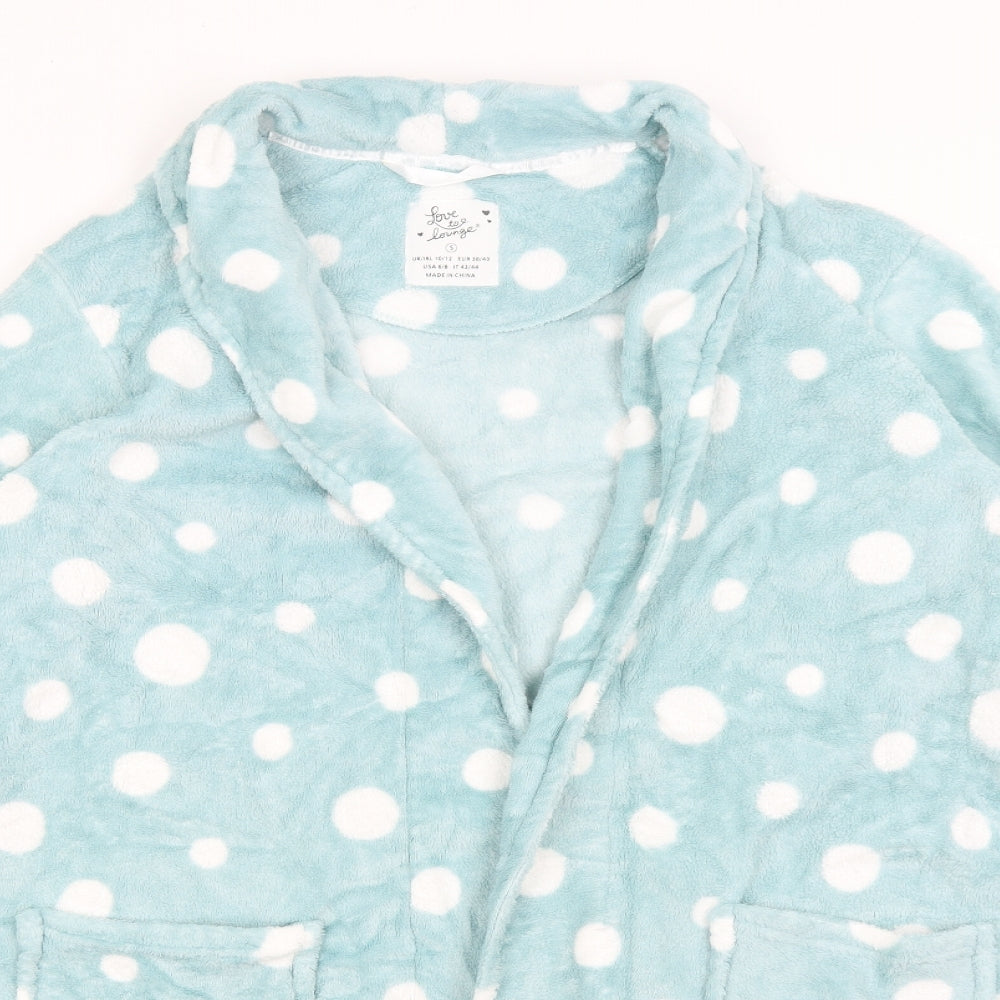 Love to Lounge Womens Blue Polka Dot  Kimono Gown Size 12