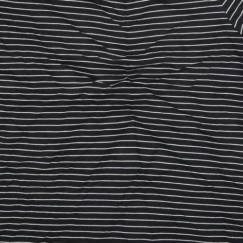 Zara Mens Black Striped   T-Shirt Size L
