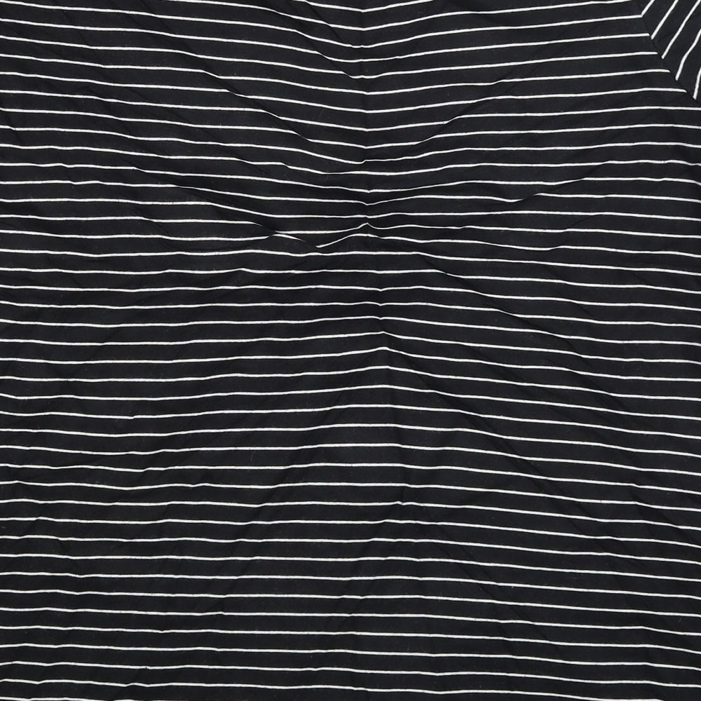 Zara Mens Black Striped   T-Shirt Size L