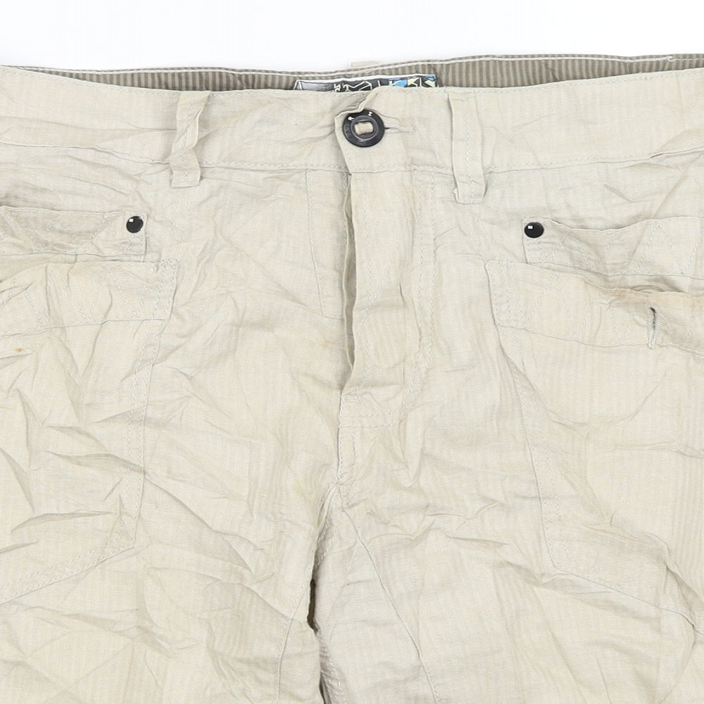 River Island Mens Beige   Bermuda Shorts Size 30 in