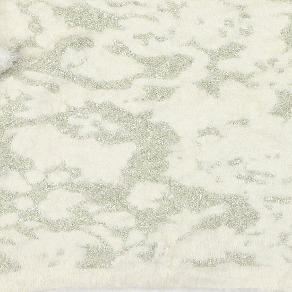 Papaya Womens Gold Geometric  Pullover Jumper Size M