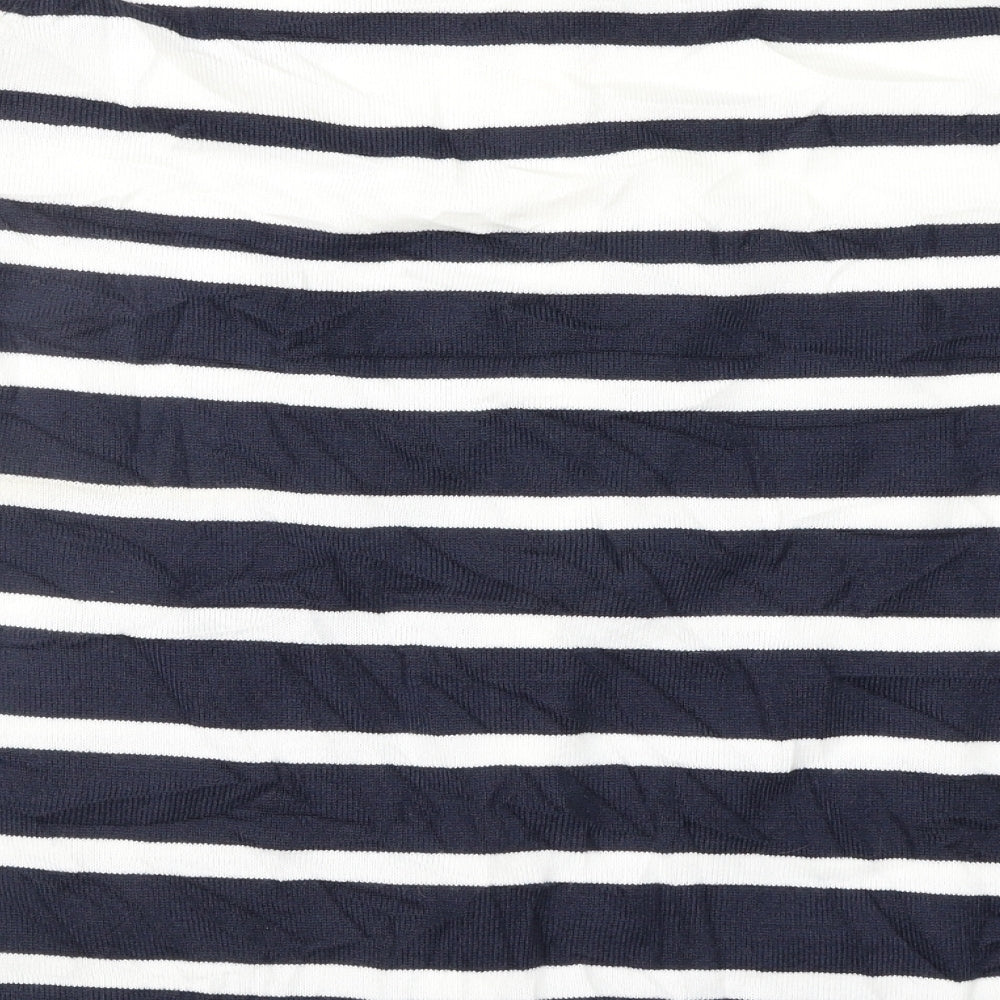 George Womens Blue Striped  Cardigan Jumper Size 14