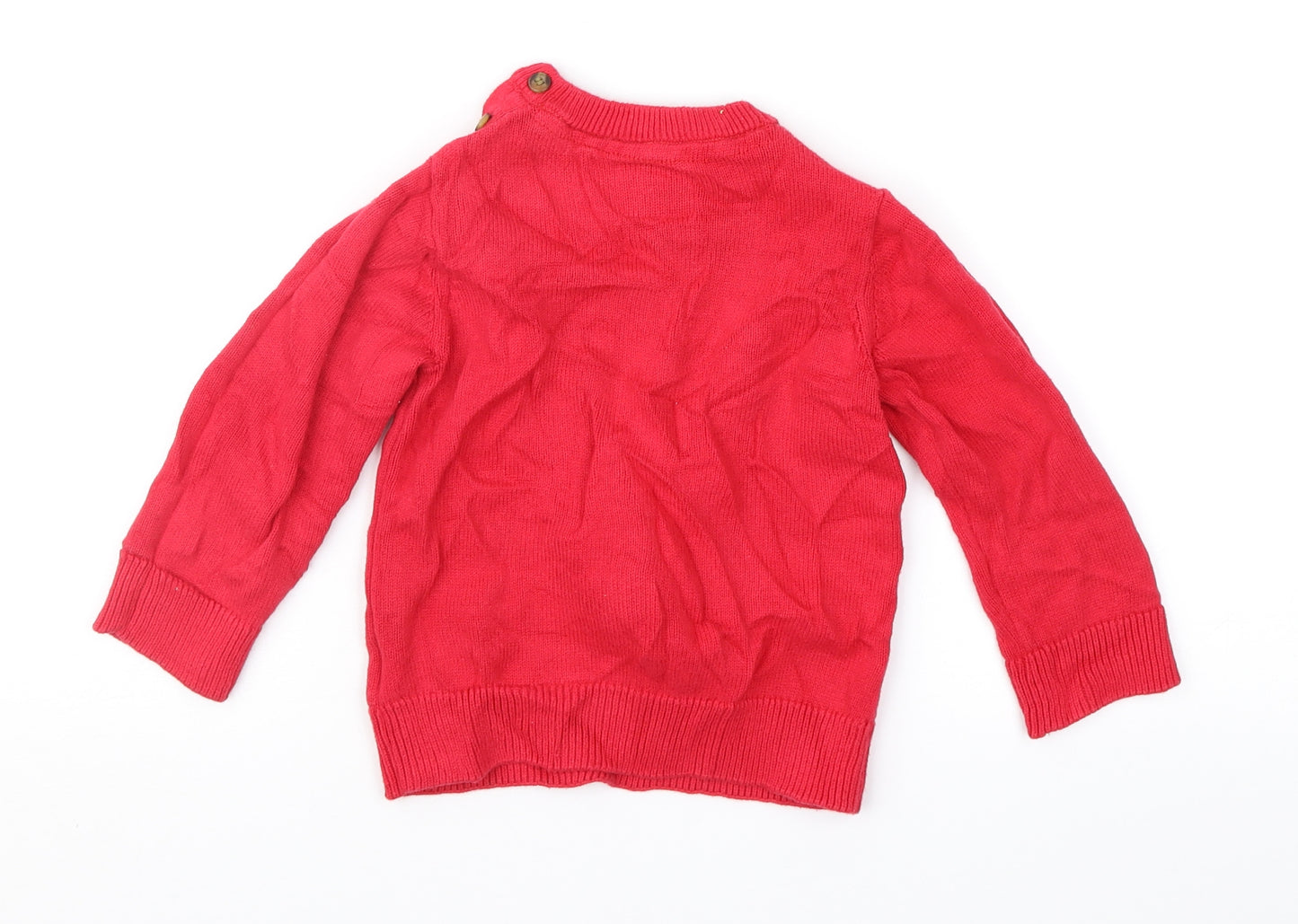 Mothercare Baby Red Fair Isle  Pullover Jumper Size 12-18 Months  - Xmas