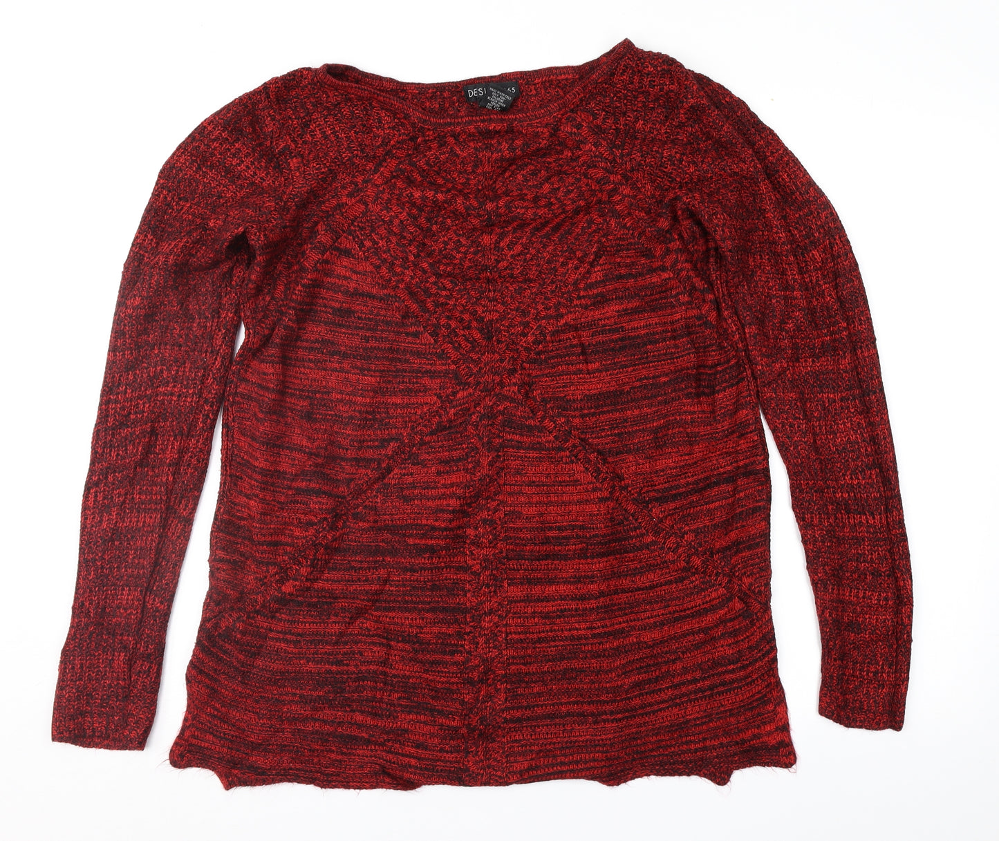 Design 365 Womens Red   Pullover Jumper Size M