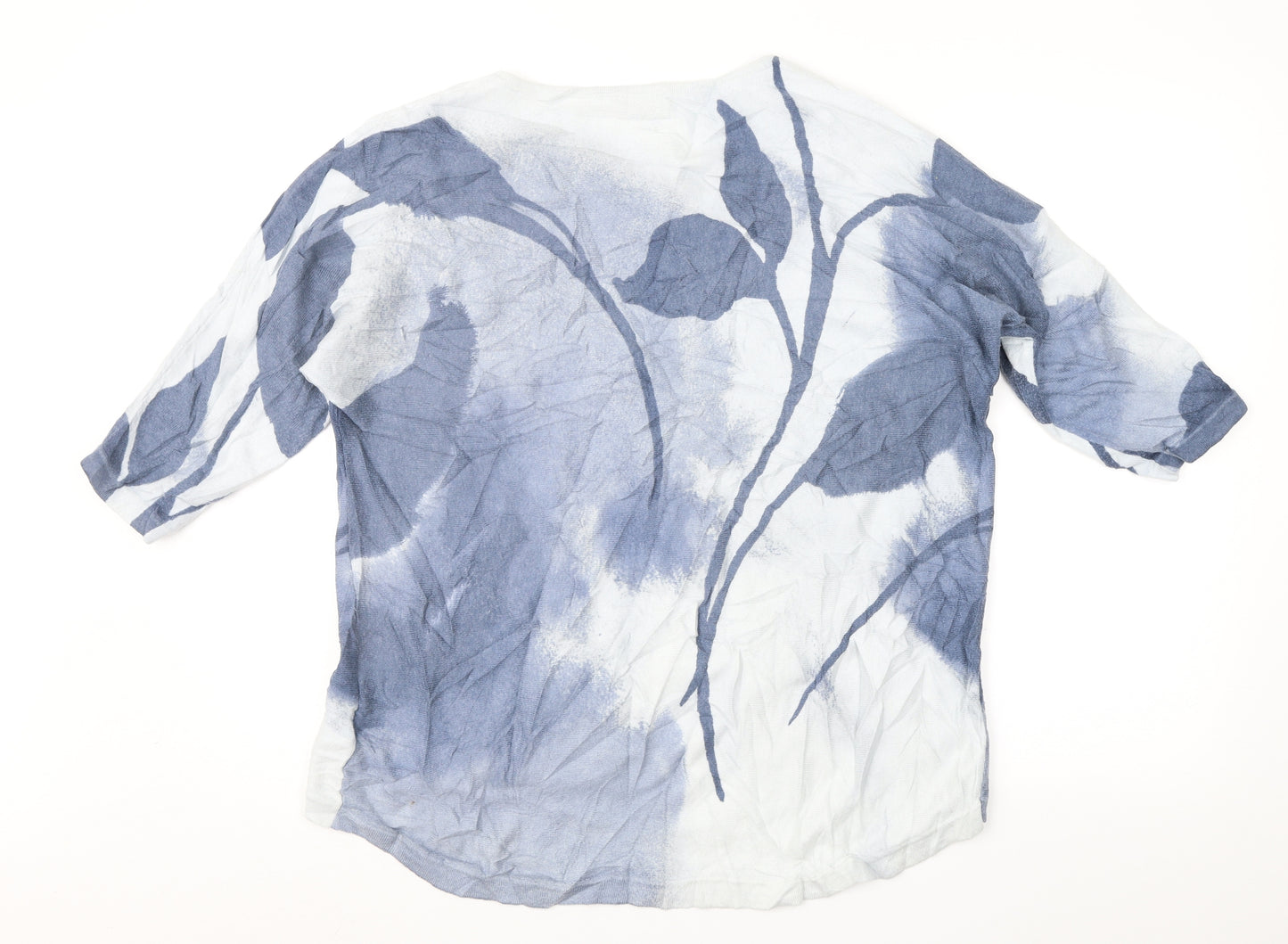 Phase Eight Womens Blue Floral  Pullover Jumper Size L