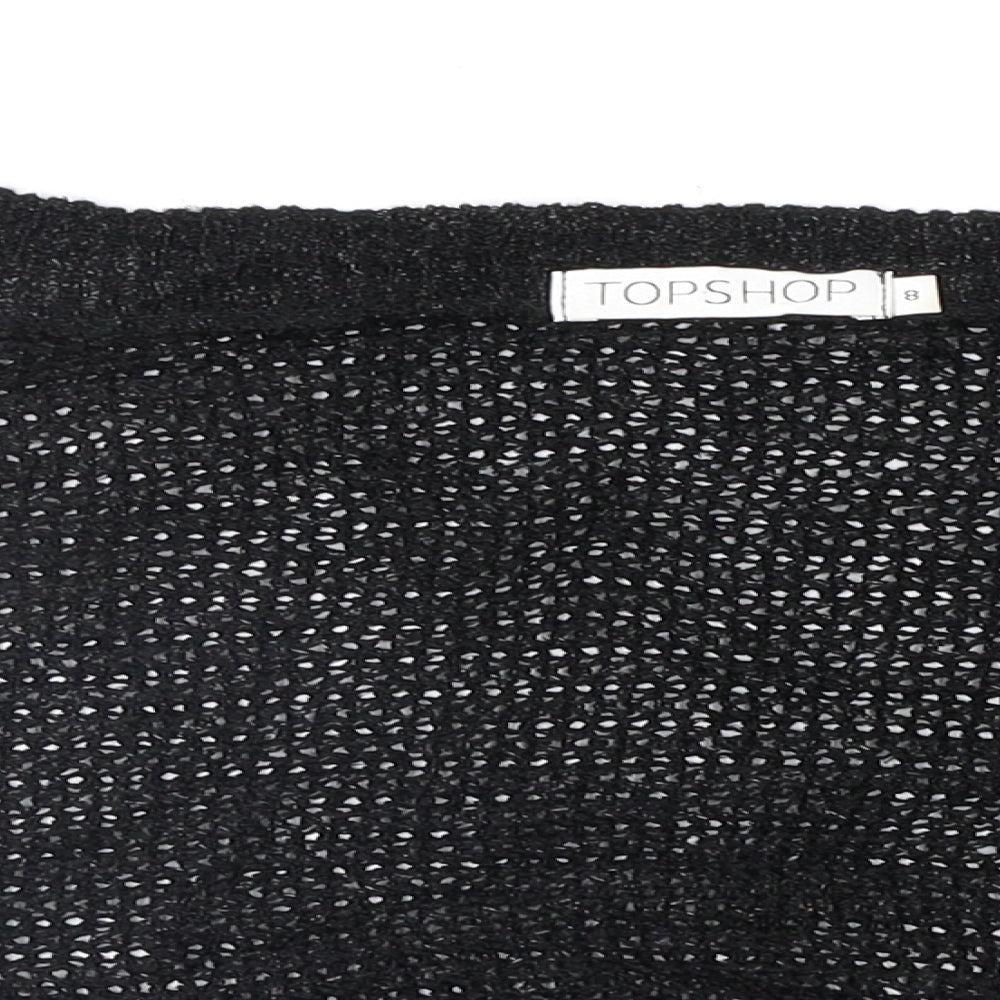 Topshop Womens Black   Shrug Jumper Size 8
