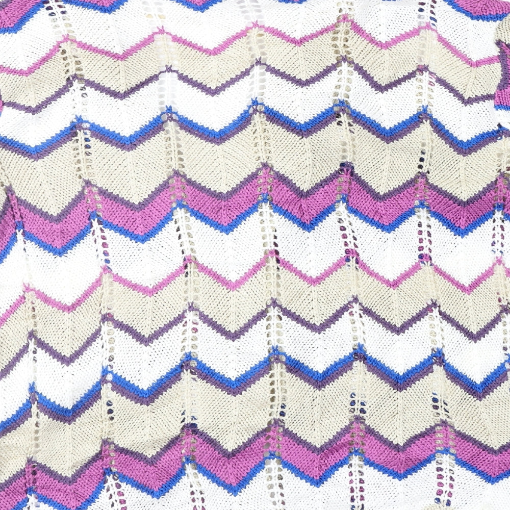 Damart Womens Multicoloured Geometric  Cardigan Jumper Size 14