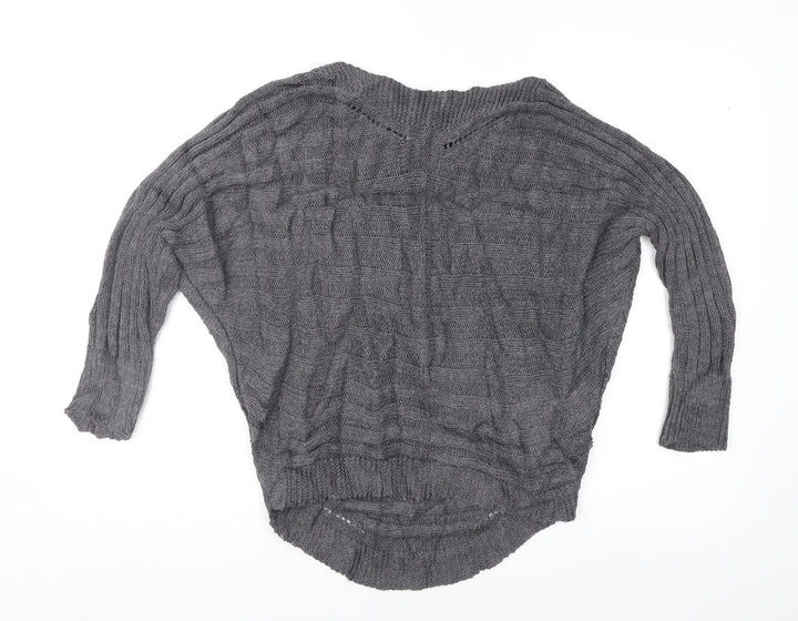 New Look Womens Grey Pullover Jumper Size M