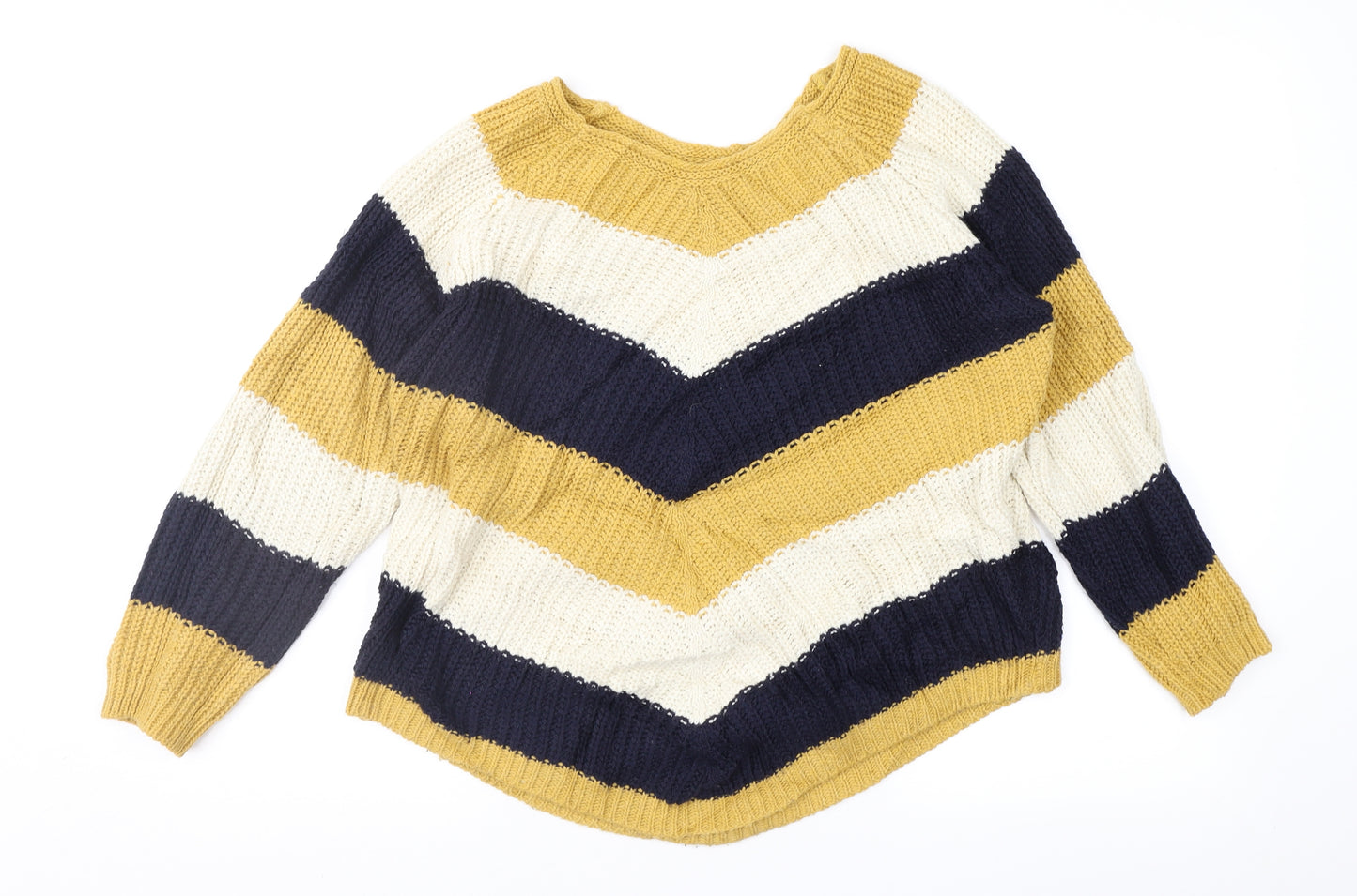 Apricot Womens Brown Geometric  Pullover Jumper Size S