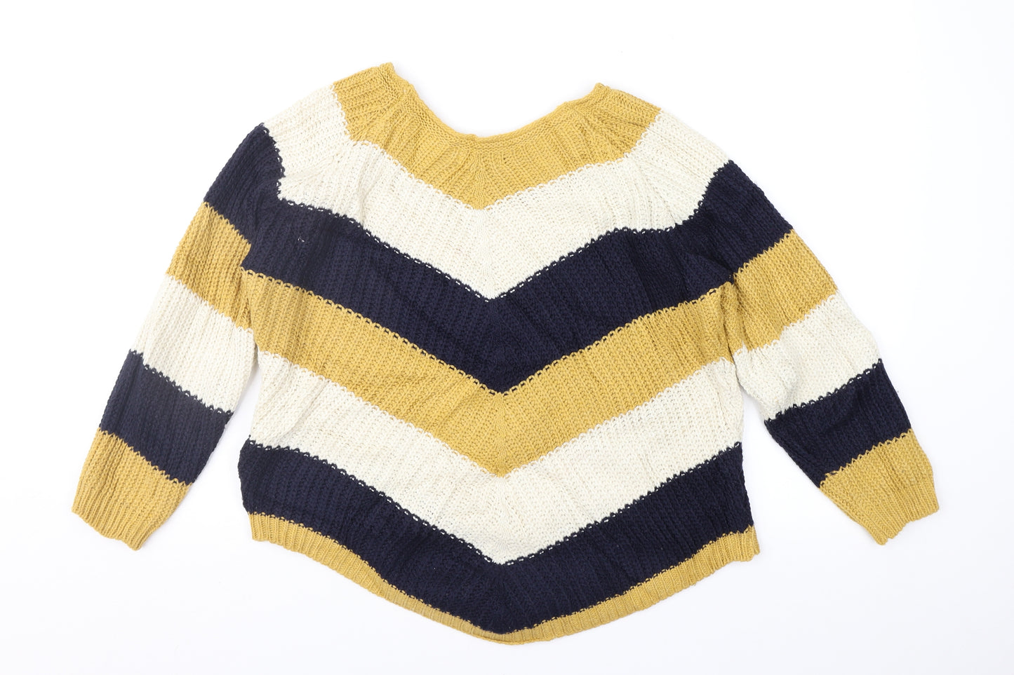 Apricot Womens Brown Geometric  Pullover Jumper Size S