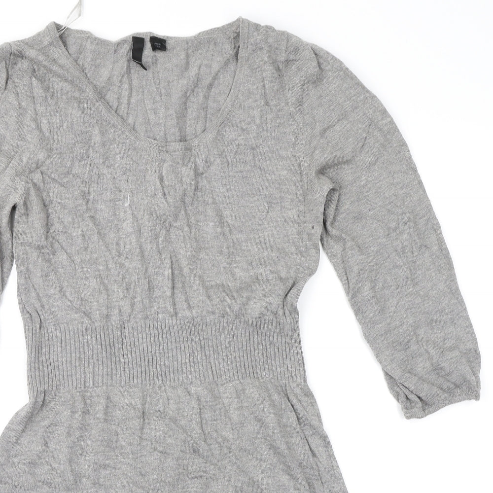 H&M Womens Grey   Jumper Dress  Size 14