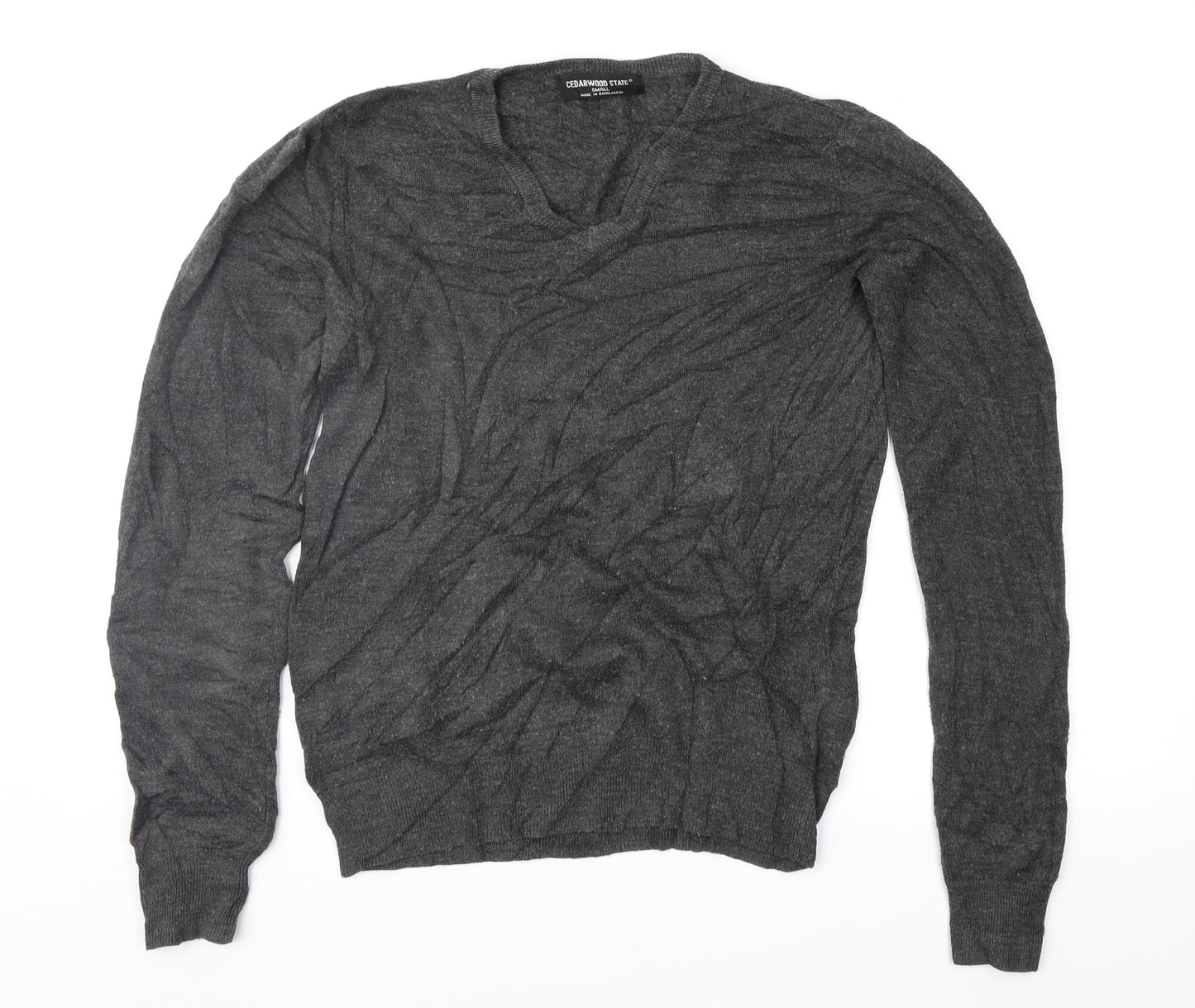 Cedar Wood State Mens Grey   Pullover Jumper Size S