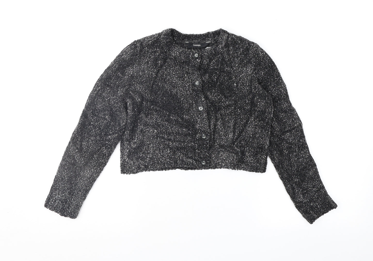 George Girls Black   Cardigan Jumper Size 7-8 Years