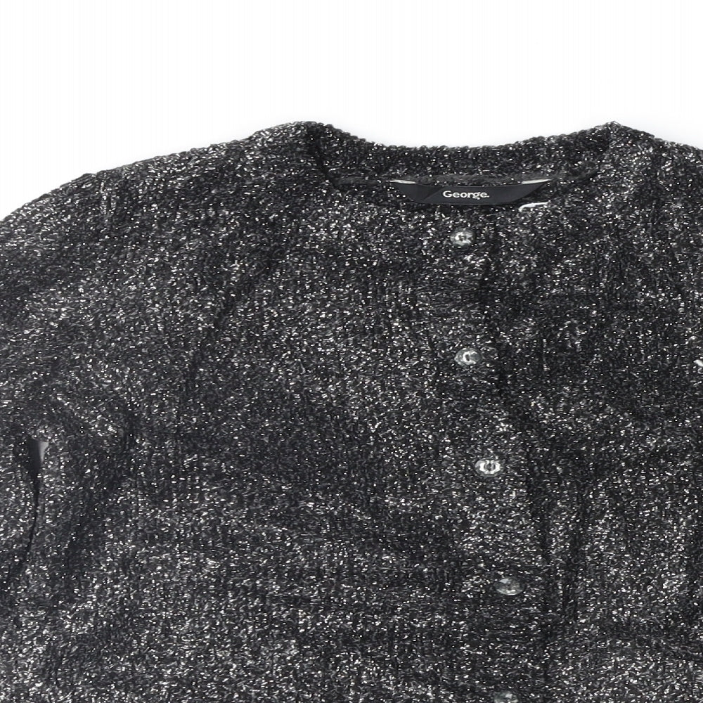George Girls Black   Cardigan Jumper Size 7-8 Years