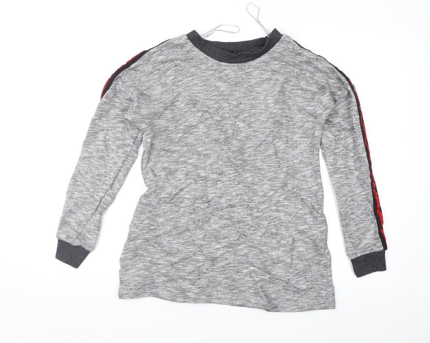 Peacocks Womens Grey Geometric  Pullover Jumper Size 10
