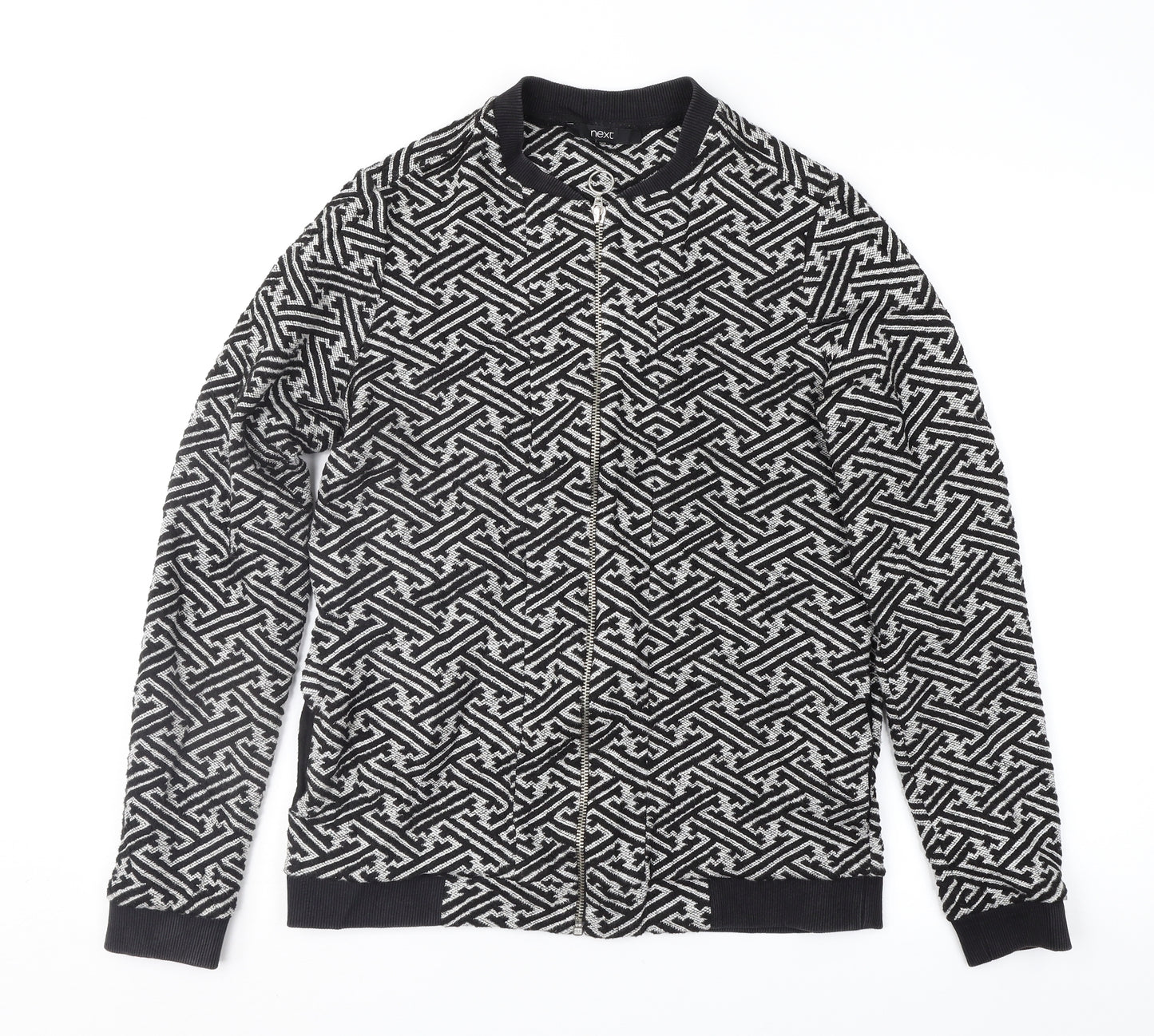 NEXT Womens Black Geometric  Jacket  Size 10