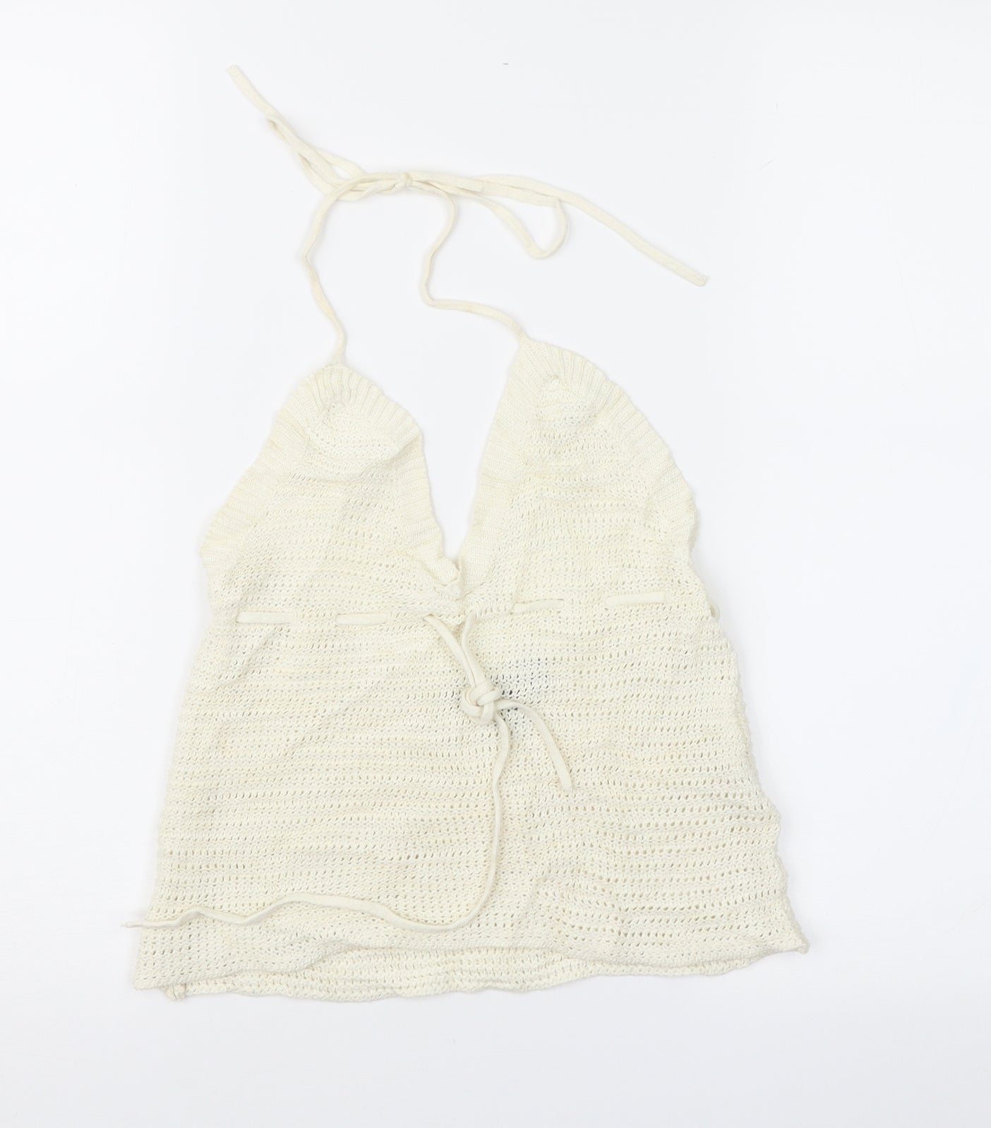 Atmosphere Womens Ivory  Crochet Basic Blouse Size 4