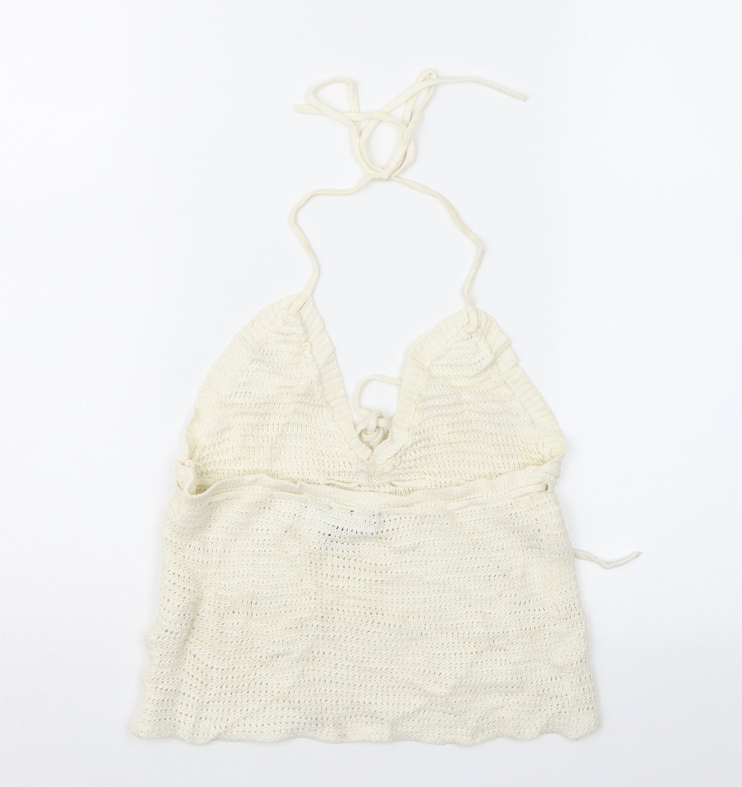 Atmosphere Womens Ivory  Crochet Basic Blouse Size 4