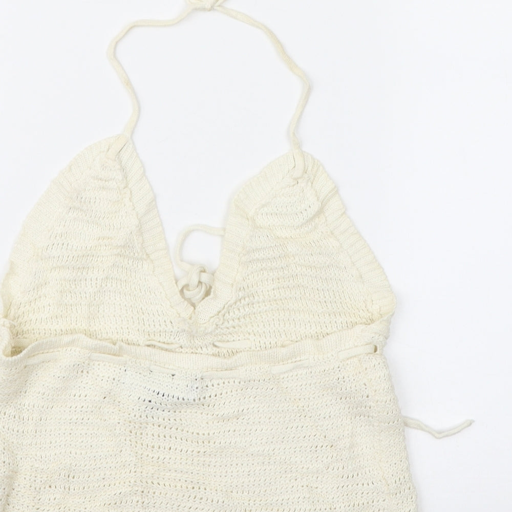 Atmosphere Womens Ivory  Crochet Basic Blouse Size 4