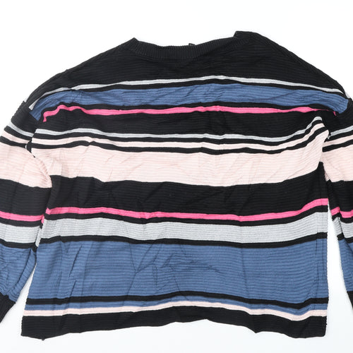 Divided Womens Multicoloured Striped  Pullover Jumper Size M