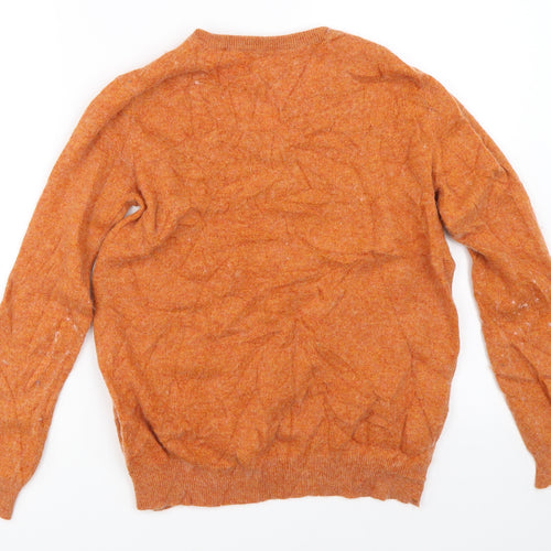 Woolovers Womens Orange   Pullover Jumper Size S