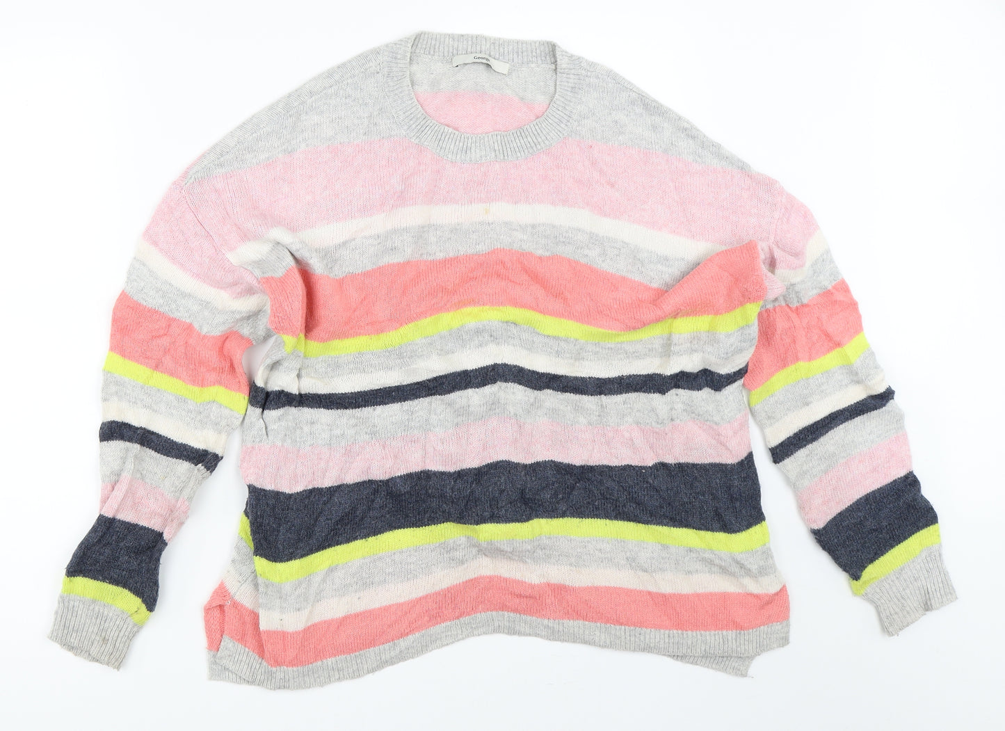 George Womens Grey Striped  Pullover Jumper Size 14