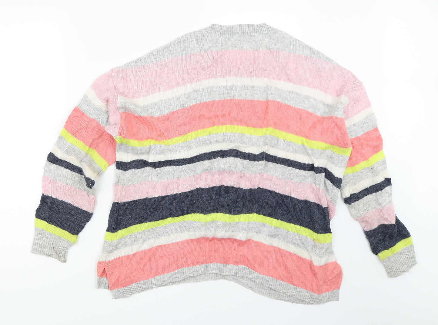 George Womens Grey Striped  Pullover Jumper Size 14