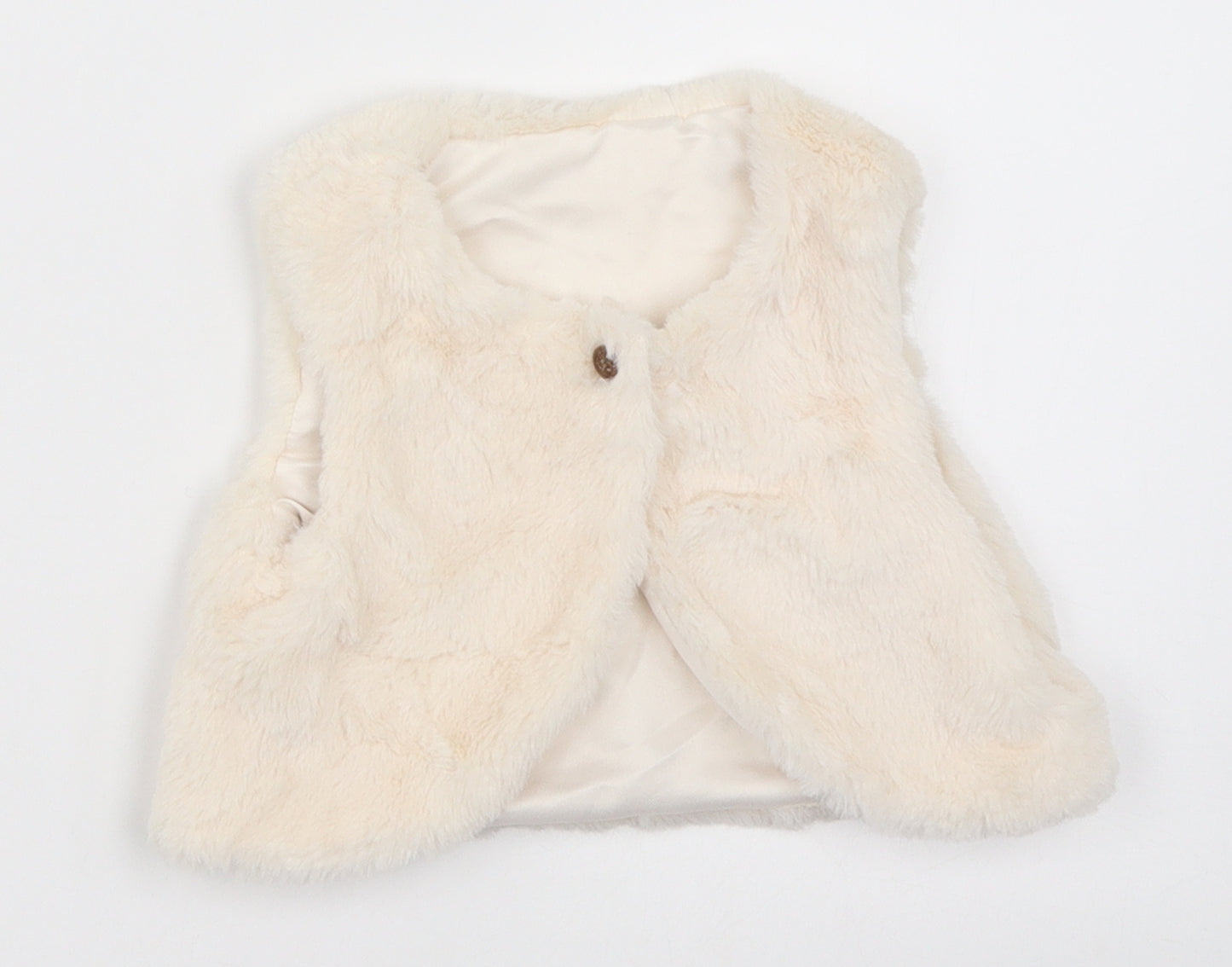 Nutmeg Girls White   Jacket Waistcoat Size 12-18 Months