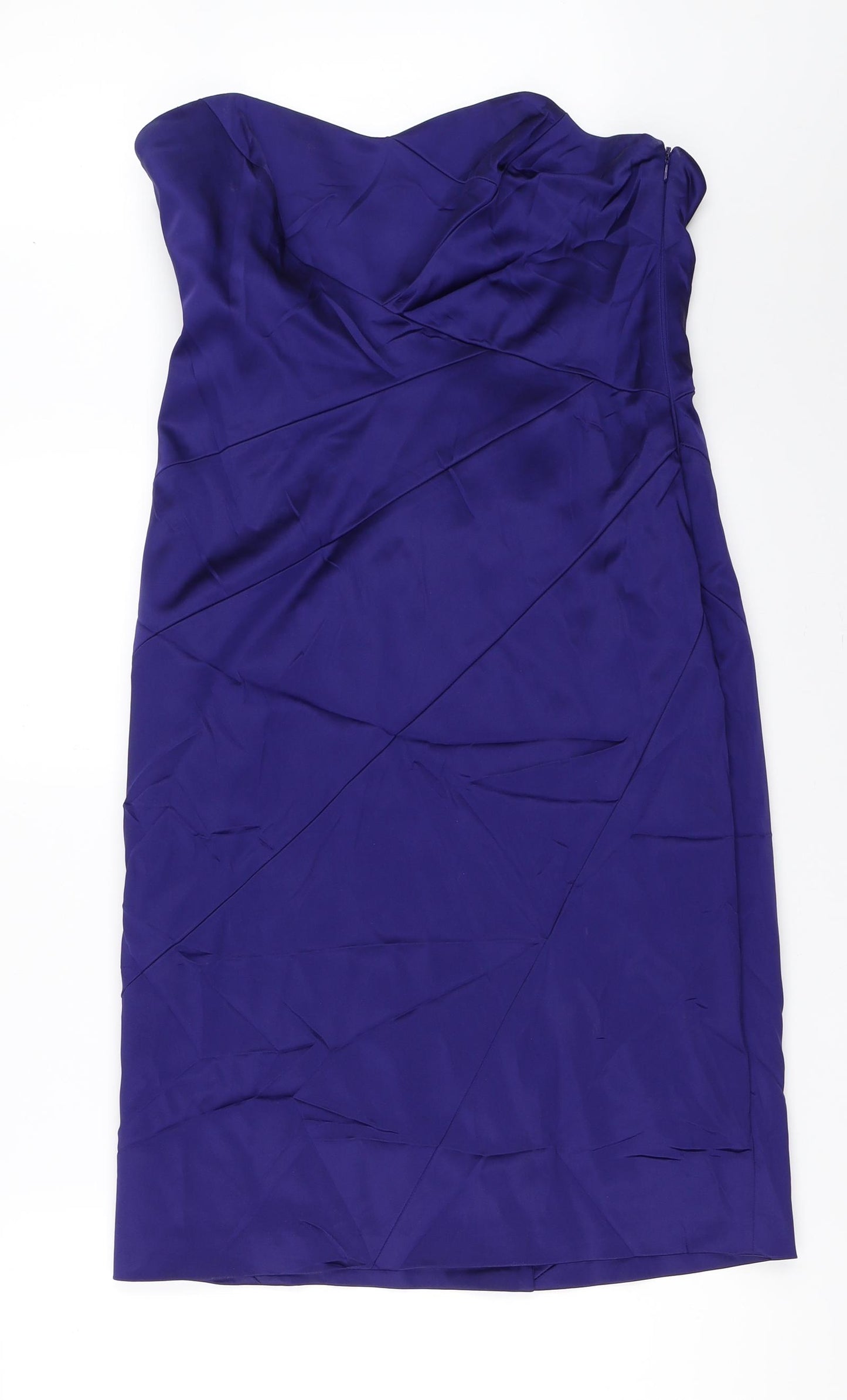 Coast Womens Blue  Satin Shift  Size 14