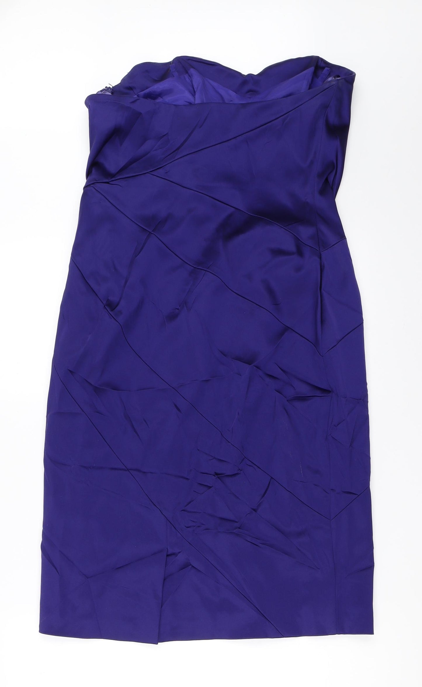 Coast Womens Blue  Satin Shift  Size 14