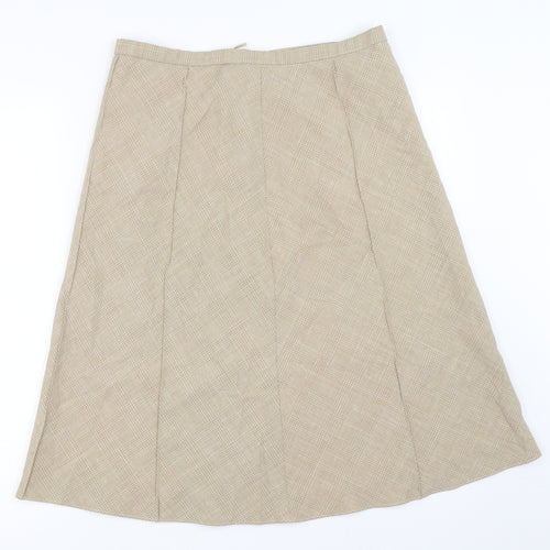 Finnkarelia Womens Beige   Flare Skirt Size 30 in
